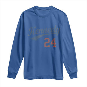 RFK Jr Kennedy 2024 Long Sleeve Shirt Team Kennedy 24 Vintage TS02 Royal Blue Print Your Wear