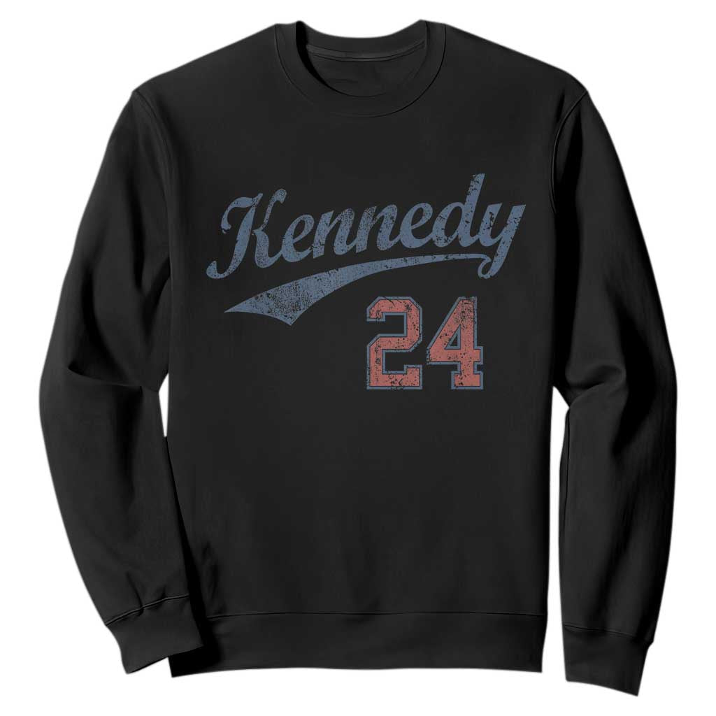 RFK Jr Kennedy 2024 Sweatshirt Team Kennedy 24 Vintage TS02 Black Print Your Wear