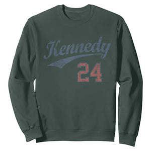 RFK Jr Kennedy 2024 Sweatshirt Team Kennedy 24 Vintage TS02 Dark Forest Green Print Your Wear