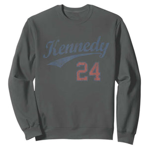 RFK Jr Kennedy 2024 Sweatshirt Team Kennedy 24 Vintage TS02 Dark Heather Print Your Wear