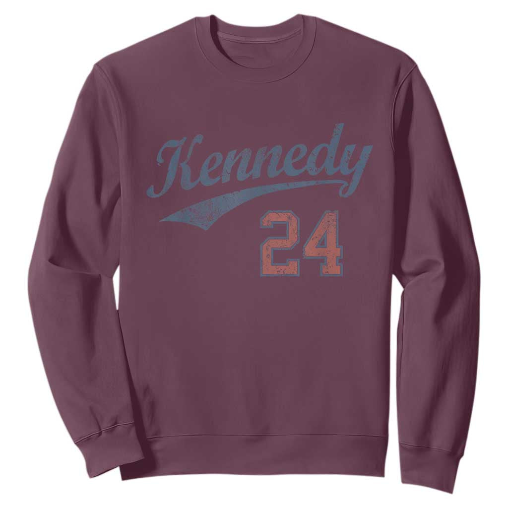 RFK Jr Kennedy 2024 Sweatshirt Team Kennedy 24 Vintage TS02 Maroon Print Your Wear