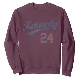 RFK Jr Kennedy 2024 Sweatshirt Team Kennedy 24 Vintage TS02 Maroon Print Your Wear