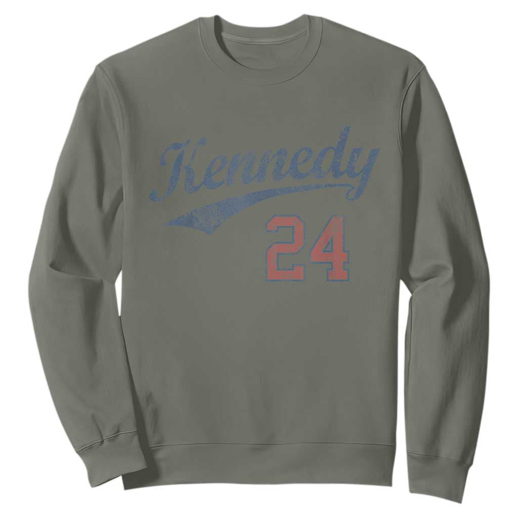 RFK Jr Kennedy 2024 Sweatshirt Team Kennedy 24 Vintage TS02 Military Green Print Your Wear
