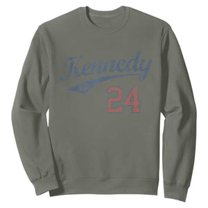 RFK Jr Kennedy 2024 Sweatshirt Team Kennedy 24 Vintage TS02 Military Green Print Your Wear
