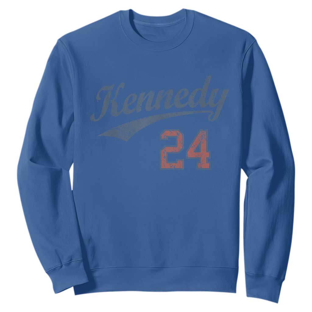 RFK Jr Kennedy 2024 Sweatshirt Team Kennedy 24 Vintage TS02 Royal Blue Print Your Wear