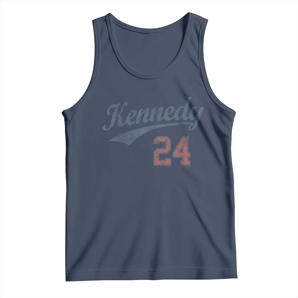 RFK Jr Kennedy 2024 Tank Top Team Kennedy 24 Vintage TS02 Navy Print Your Wear