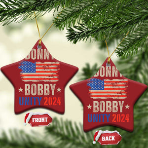 Donny Bobby 2024 Christmas Ornament Trump and Robert Kennedy Jr. RFK Unity TS02 Star Red Print Your Wear