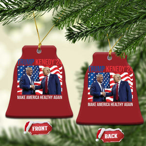 Donny Bobby 2024 Christmas Ornament Robert Kennedy Jr RFK and Trump Unity TS02 Bell Flake Red Print Your Wear