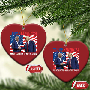 Donny Bobby 2024 Christmas Ornament Robert Kennedy Jr RFK and Trump Unity TS02 Heart Red Print Your Wear