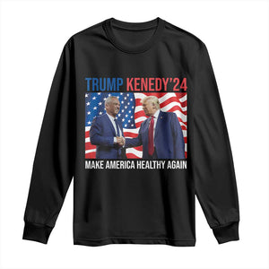 Donny Bobby 2024 Long Sleeve Shirt Robert Kennedy Jr RFK and Trump Unity TS02 Black Print Your Wear