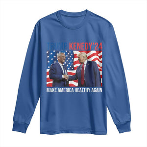 Donny Bobby 2024 Long Sleeve Shirt Robert Kennedy Jr RFK and Trump Unity TS02 Royal Blue Print Your Wear