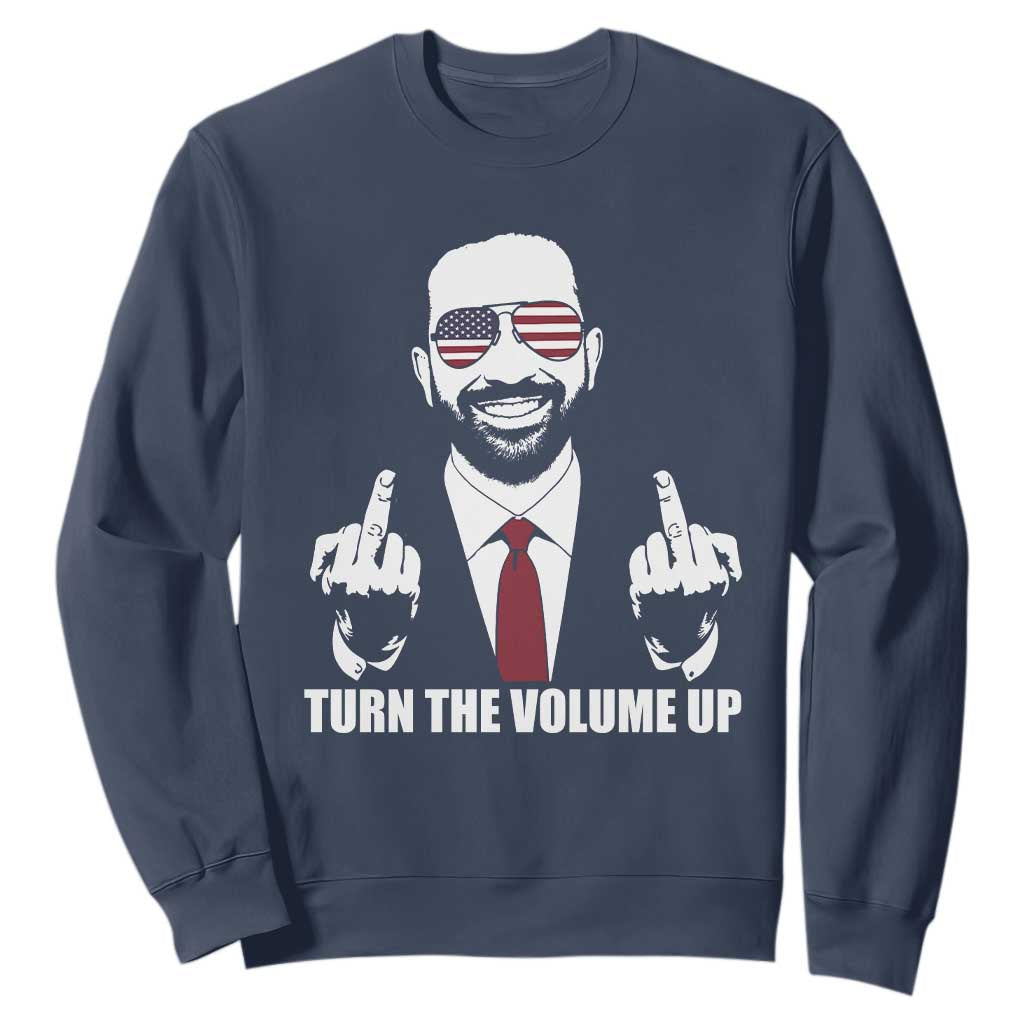 Zohran Mamdani Hope Sweatshirt Zoharan Mamdani USA Flag Funny Middle Finger TS02 Navy Print Your Wear