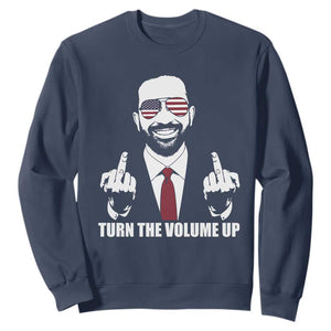 Zohran Mamdani Hope Sweatshirt Zoharan Mamdani USA Flag Funny Middle Finger TS02 Navy Print Your Wear