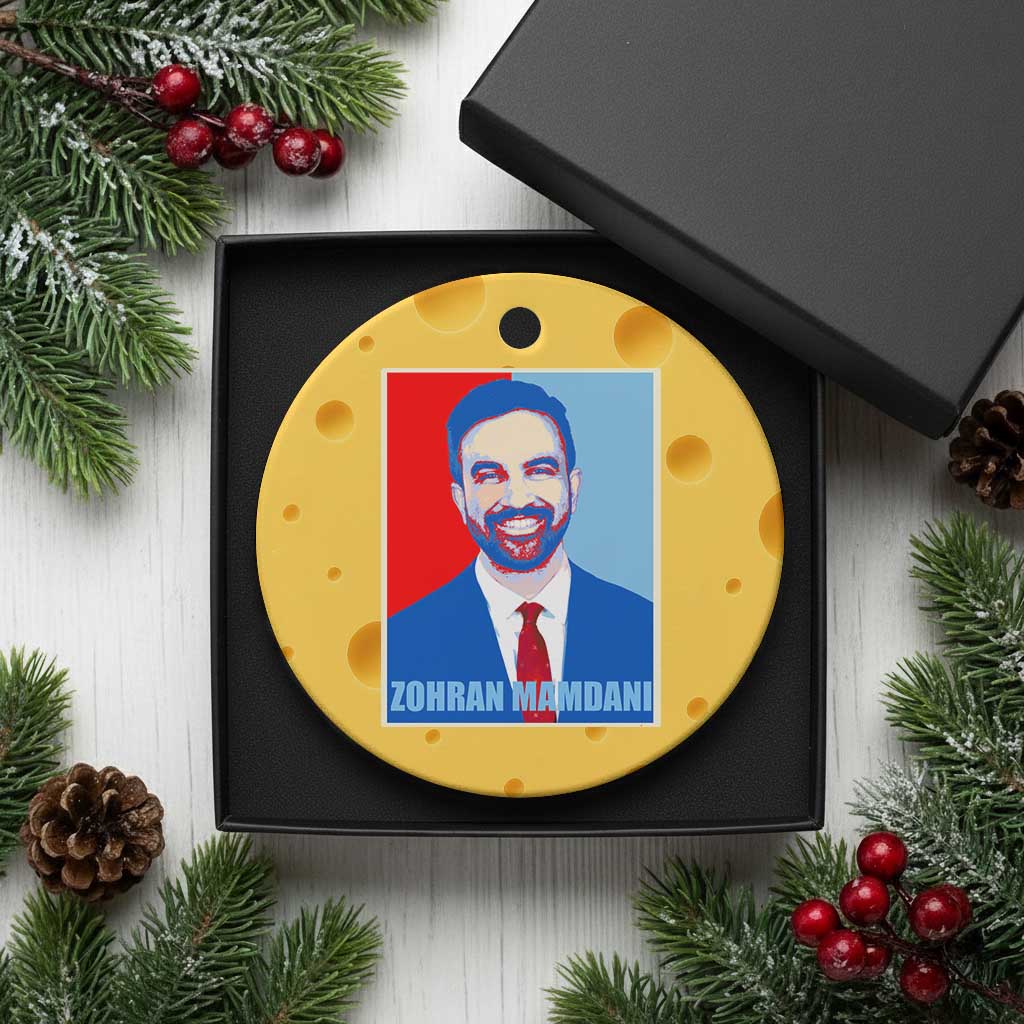 Zohran Madamni Ceramic Ornament for New York Mayor TS02 1pc Yellow Cheese Print Your Wear