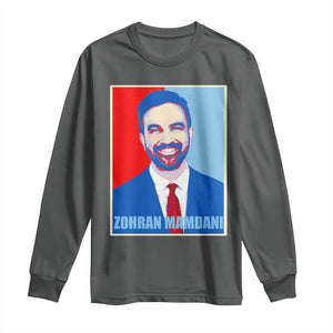 Zohran Madamni Long Sleeve Shirt for New York Mayor TS02 Dark Heather Print Your Wear