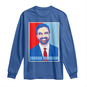 Zohran Madamni Long Sleeve Shirt for New York Mayor TS02 Royal Blue Print Your Wear