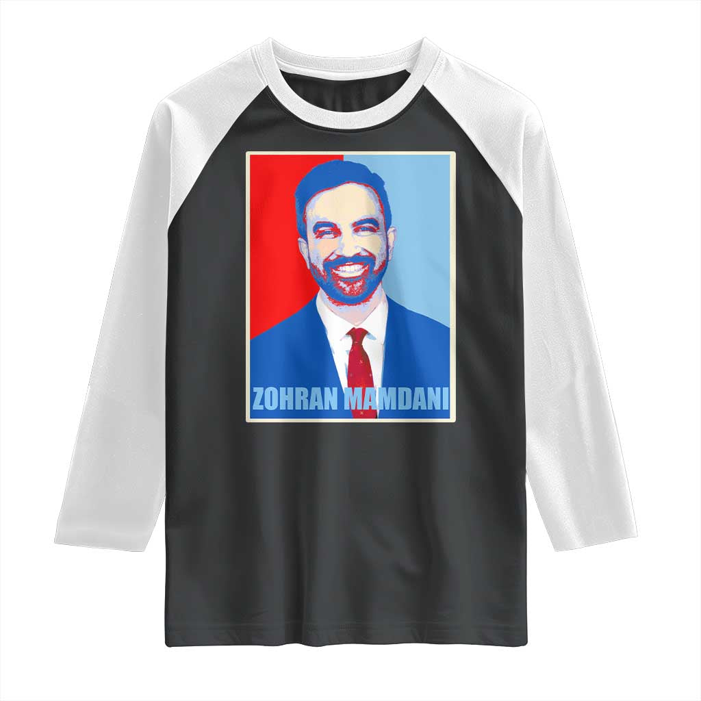 Zohran Madamni Raglan Shirt for New York Mayor TS02 Black White Print Your Wear