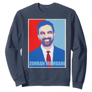Zohran Madamni Sweatshirt for New York Mayor TS02 Navy Print Your Wear