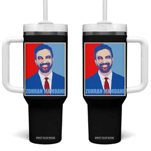 Zohran Madamni Tumbler With Handle for New York Mayor TS02 One Size: 40 oz Black Print Your Wear