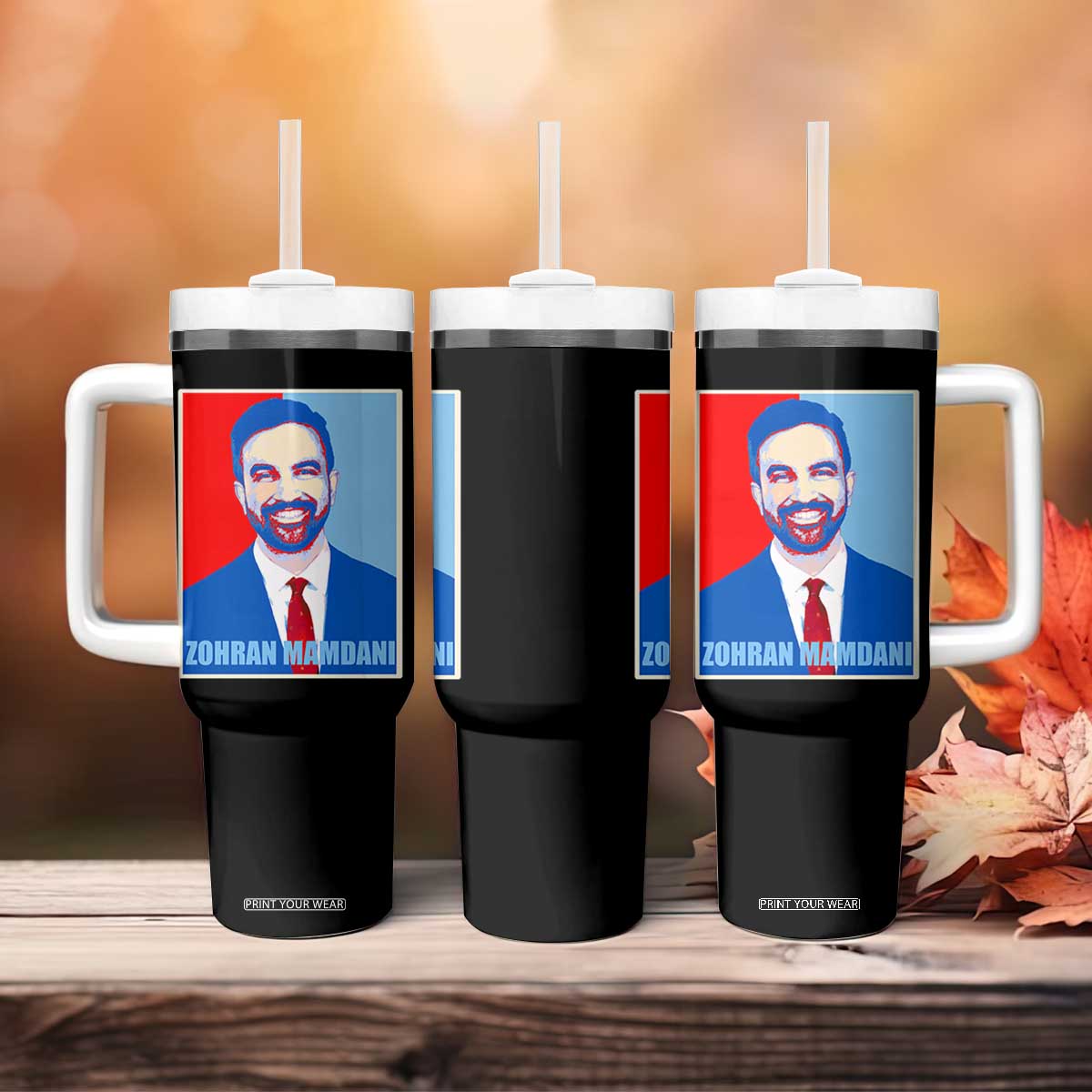 Zohran Madamni Tumbler With Handle for New York Mayor TS02 Print Your Wear