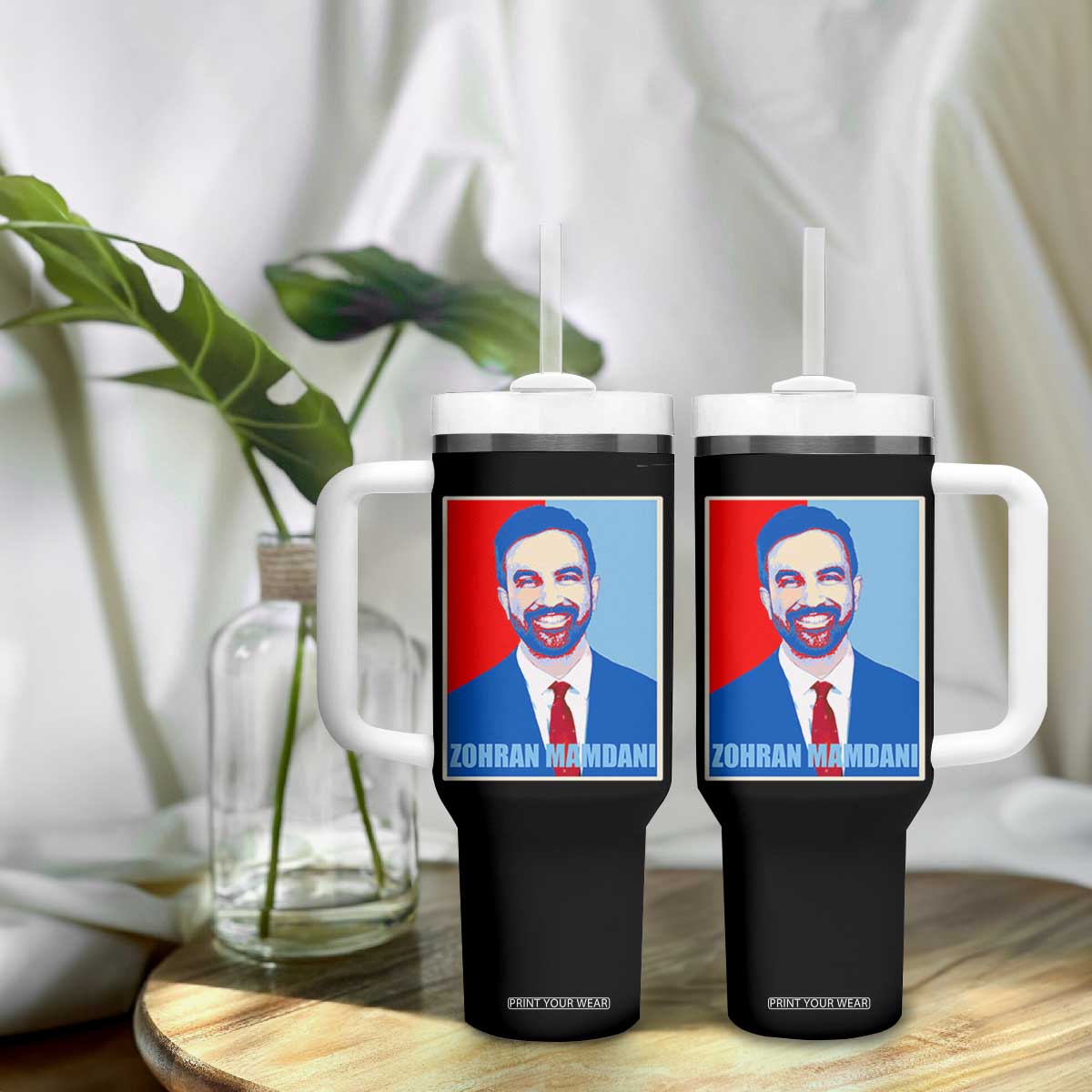 Zohran Madamni Tumbler With Handle for New York Mayor TS02 Print Your Wear