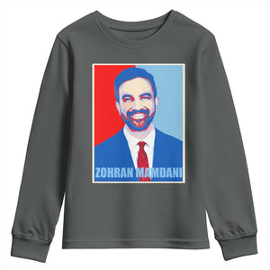 Zohran Madamni Youth Sweatshirt for New York Mayor TS02 Dark Heather Print Your Wear