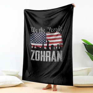 Zohran Mamdani Groovy Flowers Throw Blanket Retro Style TS02 Print Your Wear
