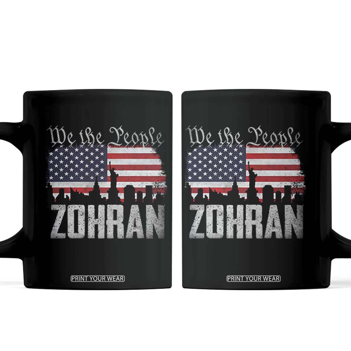 Zohran Mamdani Groovy Flowers Coffee Mug Retro Style TS02 Black Print Your Wear