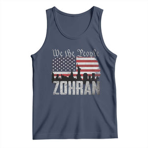 Zohran Mamdani Groovy Flowers Tank Top Retro Style TS02 Navy Print Your Wear
