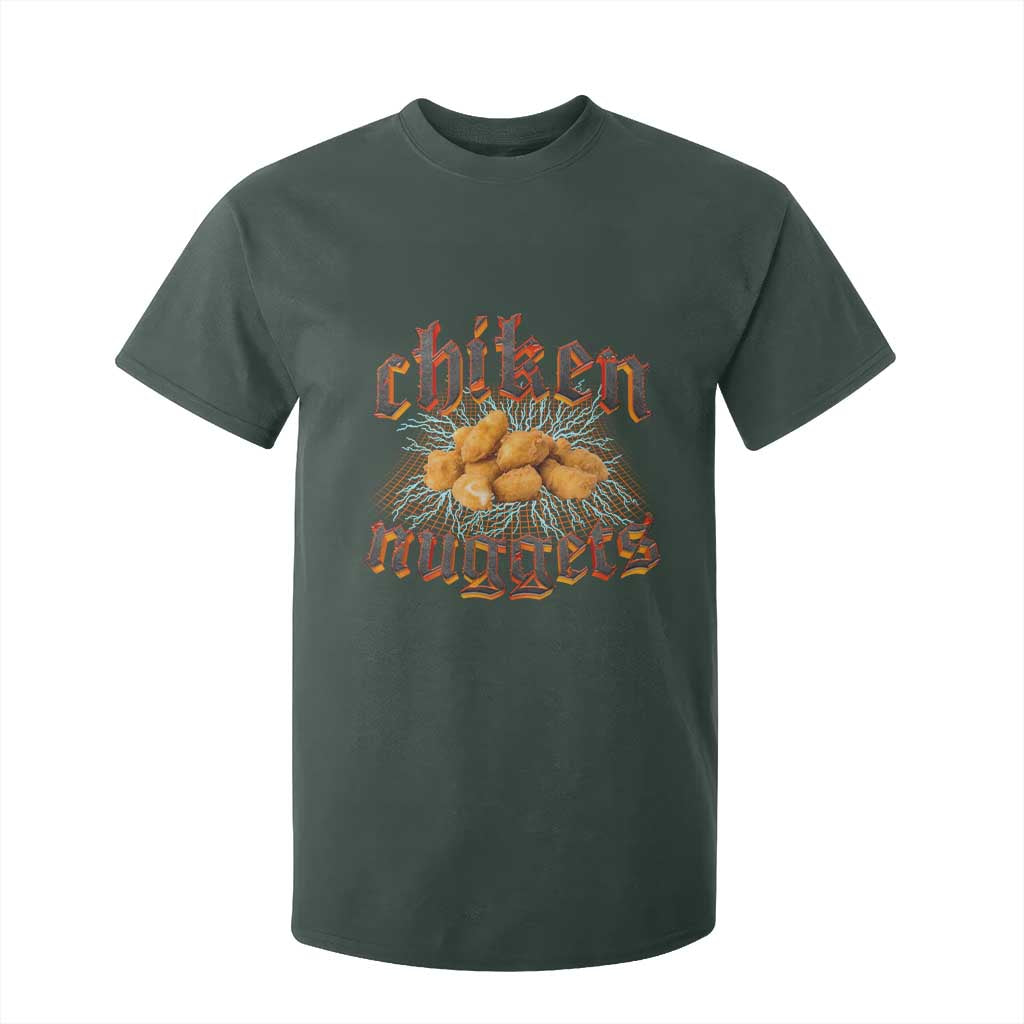 Chicken Nuggets T Shirt For Kid Heavy Metal World Tour Hardcore Music TS02 Dark Forest Green Print Your Wear
