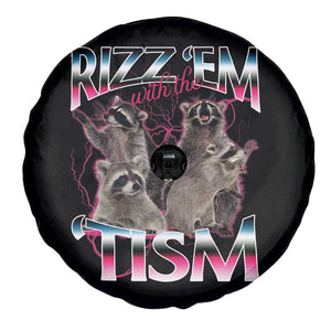 Funny Autism Raccoon Meme Spare Tire Cover Rizz Em With The Tism Autistic Raccoons TS02 Print Your Wear