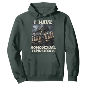 Skeleton Meme Hoodie I Have Homosexual Tendencies Funny Edgy Hard Cringe TS02 Dark Forest Green Print Your Wear