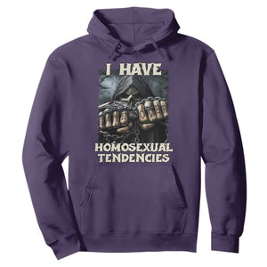 Skeleton Meme Hoodie I Have Homosexual Tendencies Funny Edgy Hard Cringe TS02 Purple Print Your Wear