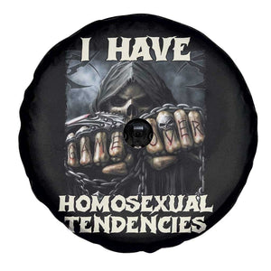 Skeleton Meme Spare Tire Cover I Have Homosexual Tendencies Funny Edgy Hard Cringe TS02 Print Your Wear