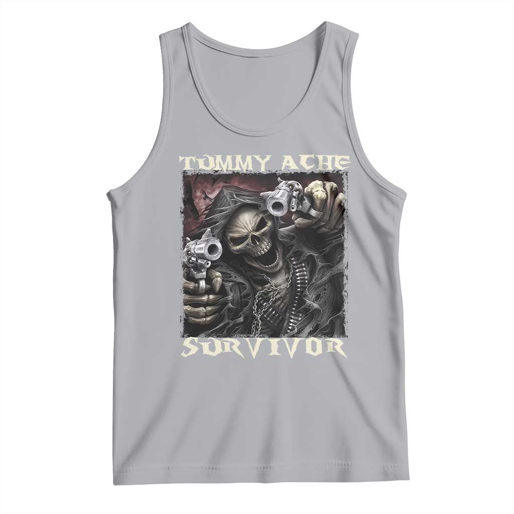 Skeleton Meme Tank Top Tummy Ache Survivor Funny Cool Edgy Hard Cringe TS02 Athletic Heather Print Your Wear