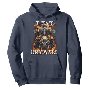 Funny Cringe Hard Skeleton Meme Hoodie I Eat Drywall TS02 Navy Print Your Wear