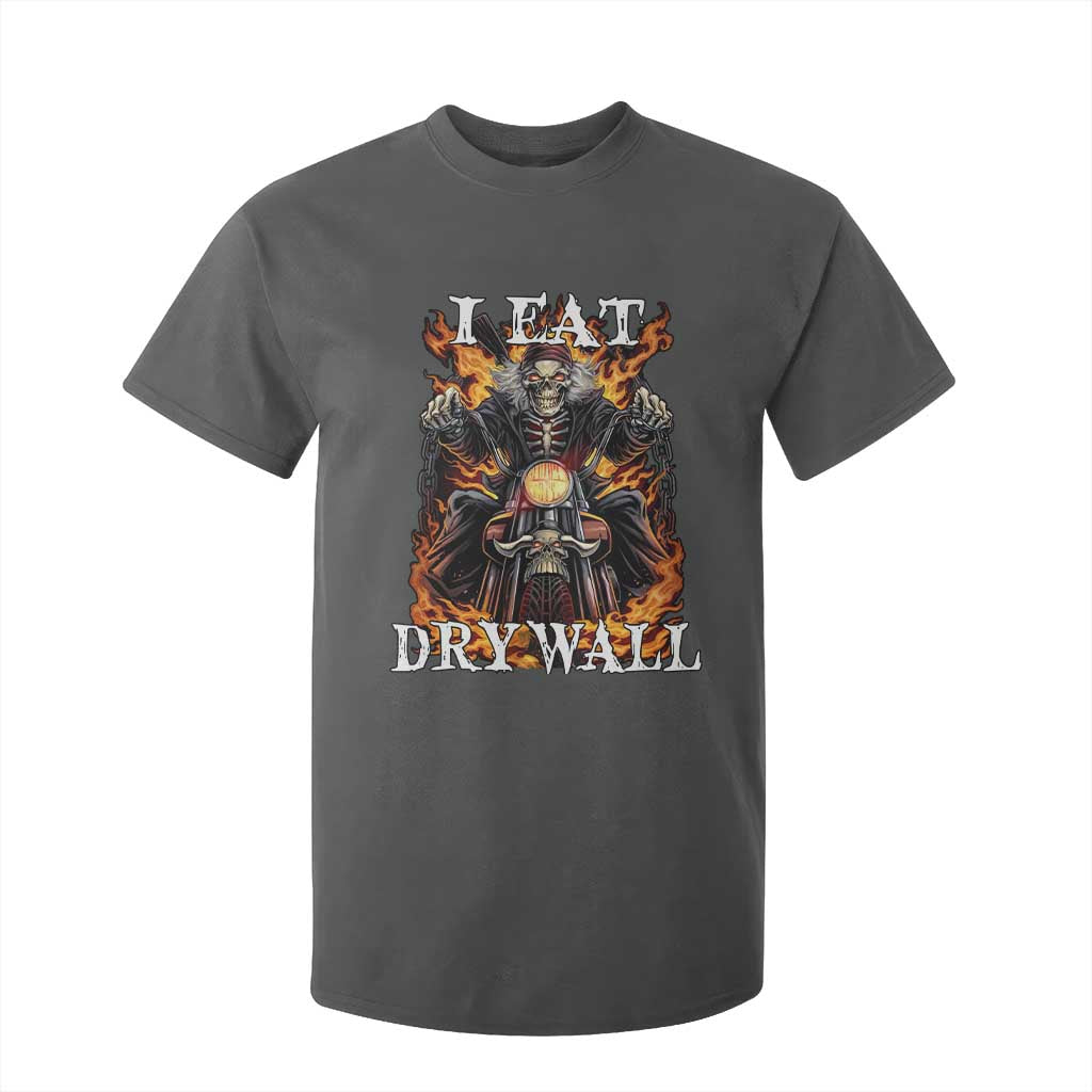 Funny Cringe Hard Skeleton Meme T Shirt For Kid I Eat Drywall TS02 Dark Heather Print Your Wear