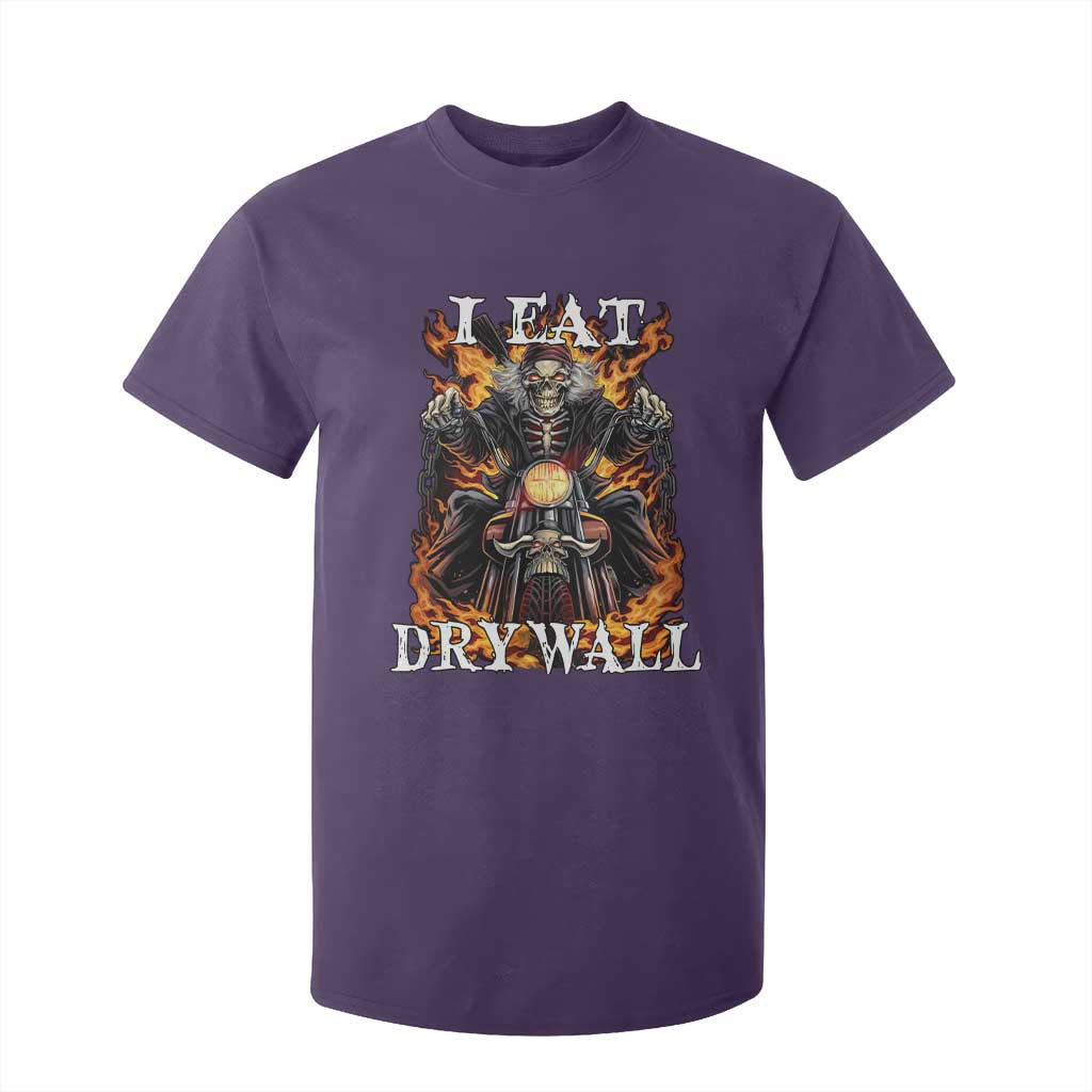 Funny Cringe Hard Skeleton Meme T Shirt For Kid I Eat Drywall TS02 Purple Print Your Wear