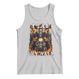Funny Cringe Hard Skeleton Meme Tank Top I Eat Drywall TS02 Ash Print Your Wear