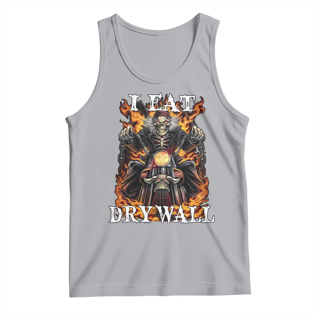 Funny Cringe Hard Skeleton Meme Tank Top I Eat Drywall TS02 Athletic Heather Print Your Wear