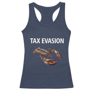 Funny Tax Evasion Lobster Racerback Tank Top Sarcasm Oddly Specific Meme TS02 Navy Print Your Wear