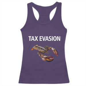 Funny Tax Evasion Lobster Racerback Tank Top Sarcasm Oddly Specific Meme TS02 Purple Print Your Wear