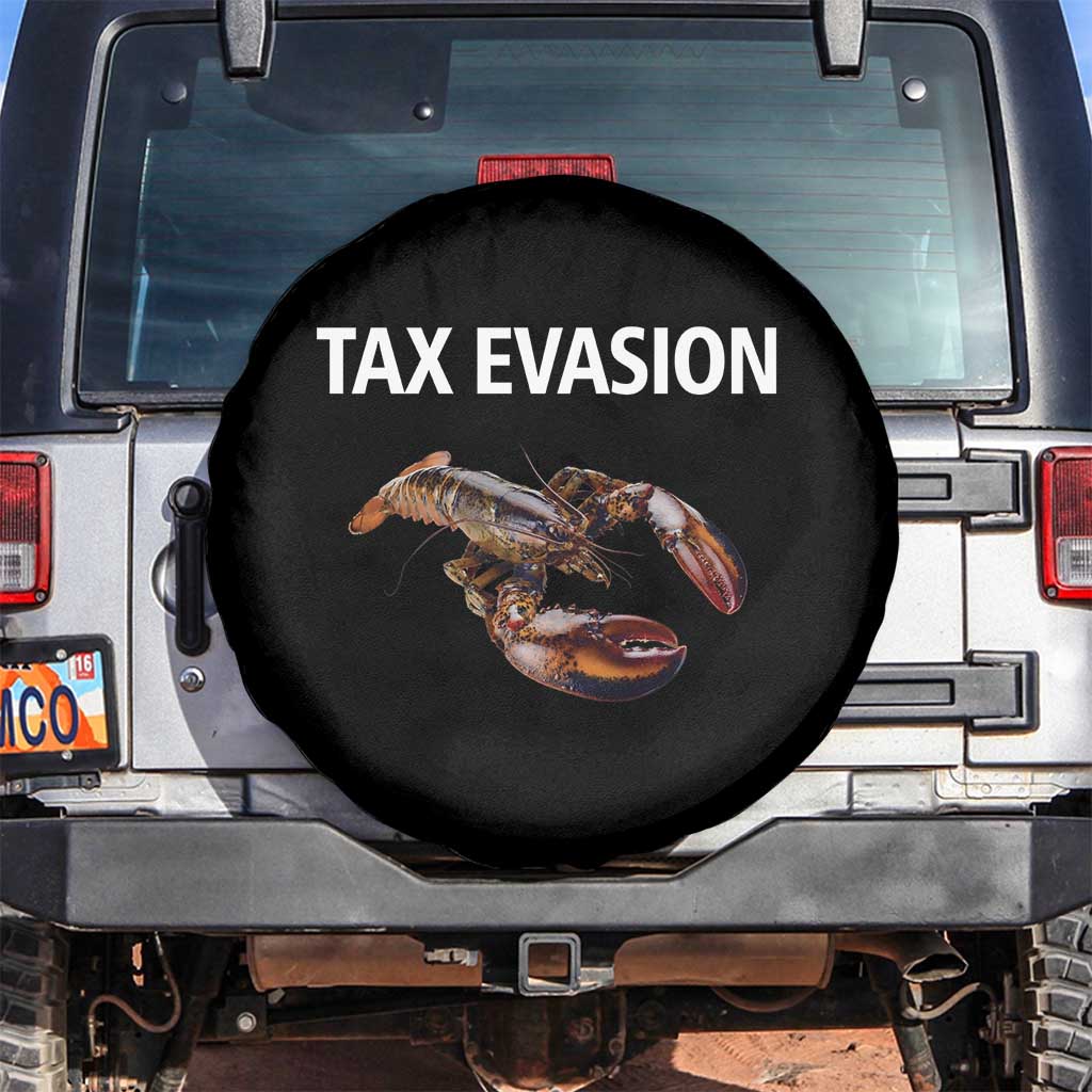 Funny Tax Evasion Lobster Spare Tire Cover Sarcasm Oddly Specific Meme TS02 No hole Black Print Your Wear