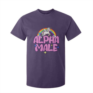 Funny Sarcastic Alpha Male T Shirt For Kid Unicorn Sarcastic Ironic Weird Y2K Humor TS02 Purple Print Your Wear