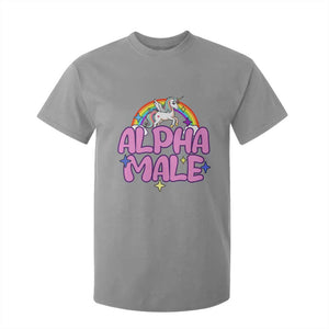 Funny Sarcastic Alpha Male T Shirt For Kid Unicorn Sarcastic Ironic Weird Y2K Humor TS02 Sport Gray Print Your Wear