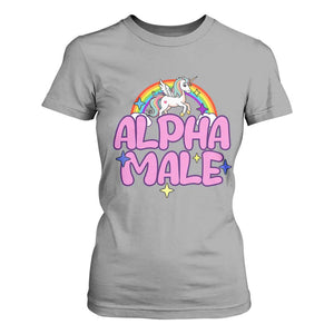 Funny Sarcastic Alpha Male T Shirt For Women Unicorn Sarcastic Ironic Weird Y2K Humor TS02 Sport Gray Print Your Wear