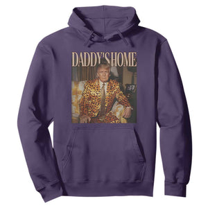 Trump Won 2024 Hoodie Daddy's Home Leopard Funny Gangster TS02 Purple Print Your Wear