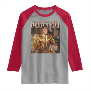 Trump Won 2024 Raglan Shirt Daddy's Home Leopard Funny Gangster TS02 Sport Gray Red Print Your Wear