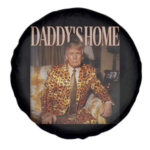 Trump Won 2024 Spare Tire Cover Daddy's Home Leopard Funny Gangster TS02 Print Your Wear