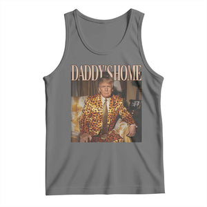 Trump Won 2024 Tank Top Daddy's Home Leopard Funny Gangster TS02 Black Heather Print Your Wear